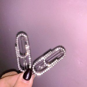 Women's Barrettes Crystal Paper Clip Hairpin Vintage Style Punk Rock